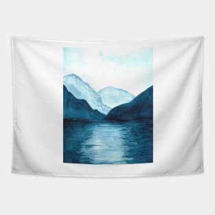 Watercolour Blue Mountains Tapestry