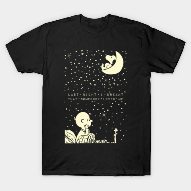 Snoopy Under The Stars - Charlie Brown And Snoopy Dog - T-Shirt