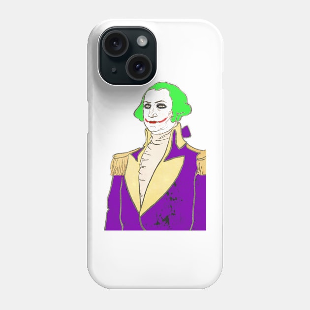 First president George Washington clown makeup anarchy society Phone Case by Captain-Jackson