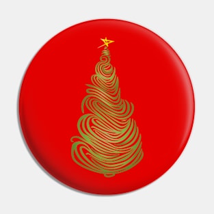 Swirly Christmas Tree Pin