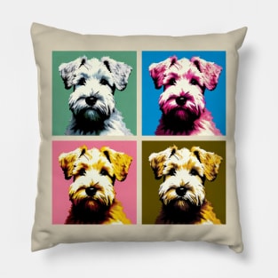 Pop Retro Art Soft Coated Wheaten Terrier - Cute Puppy Pillow