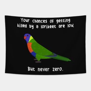 Rainbow Lorikeet Never Zero Tapestry