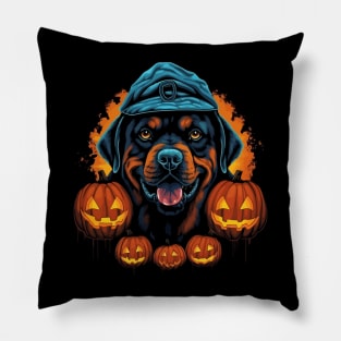 Rottweiler Halloween Pillow