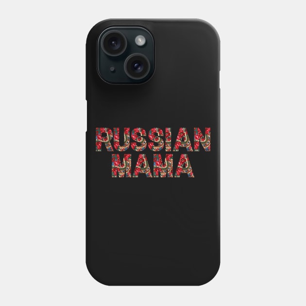 Russian Mama with traditional floral folk art pattern Phone Case by EdenLiving