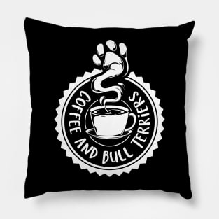 Coffee and Bull Terriers - Bull Terrier Pillow