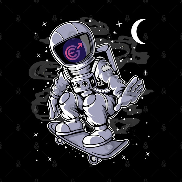 Astronaut Skate Evergrow EGC Coin To The Moon Crypto Token Cryptocurrency Blockchain Wallet Birthday Gift For Men Women Kids by Thingking About