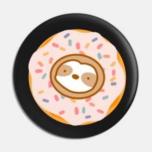 Cute Glazed Donut Sloth Pin