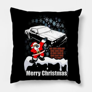 Dabbing Santa Clause Merry Caprice Landau Snowing Christmas Pillow