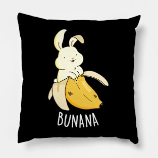 Bunana Cute Banana Bunny Pun Pillow