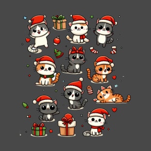 Cats wearing Santa Hats T-Shirt