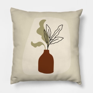 Minimal Modern  Terraccota  Pottery Abstract Shape  Design Pillow