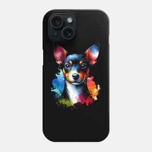 Watercolor Rat Terrier Phone Case