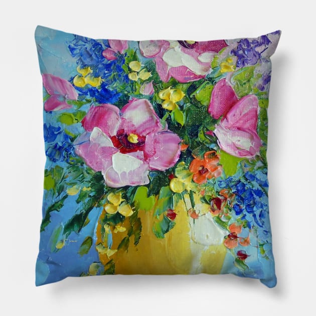 A bouquet  flowers Pillow by OLHADARCHUKART