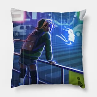 Waiting In The Rain Pillow