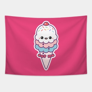 Eat Me Ice Cream Cone Tapestry