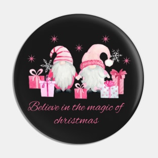 retro vintage pink santa claus Pin