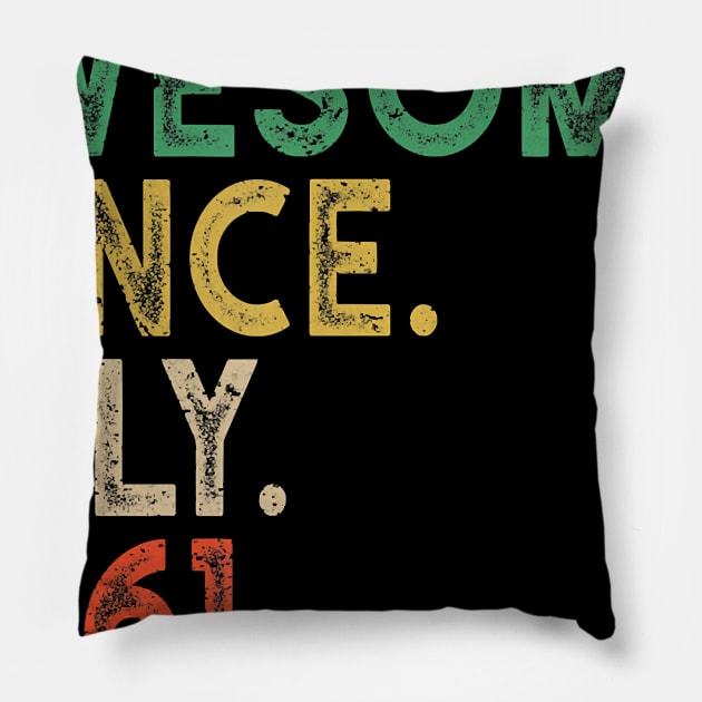 59th Birthday Vintage Awesome July 1961 Gifts 59 Years Old T-Shirt Pillow by Hot food