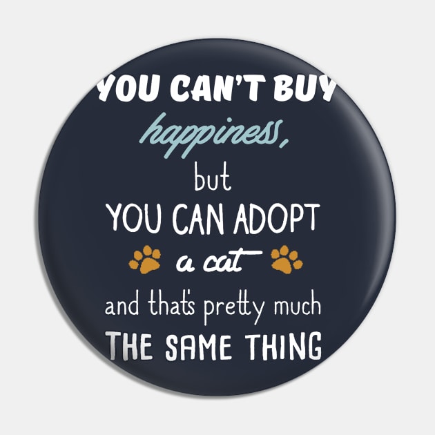 Cat Design | Adopt A Cat Pin by POD Anytime