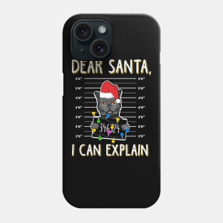 Dear Santa I Can Explain. Ugly Christmas Sweater. Phone Case