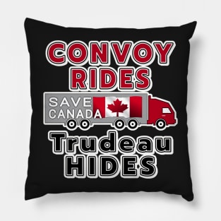 TRUCKERS FOR FREEDOM CONVOY TO OTTAWA CANADA JANUARY 29 2022 RED AND WHITE LETTERS Pillow