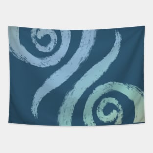 Zen Gradient Swirl Pattern Tapestry