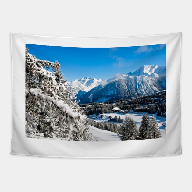 Courchevel 1850 3 Valleys French Alps France Tapestry by AndyEvansPhotos