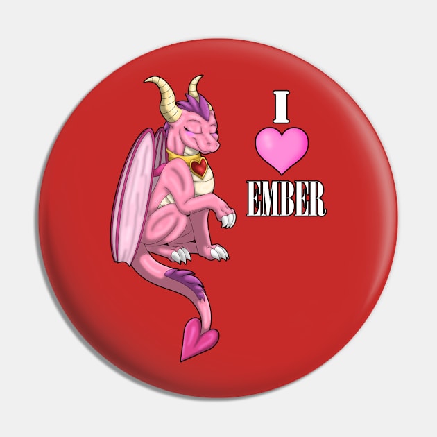 I Love Ember Pin by spyroid101