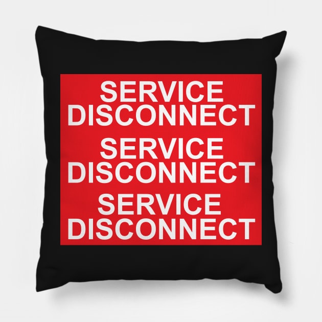 Electric Service Disconnect Labels Pillow by MVdirector