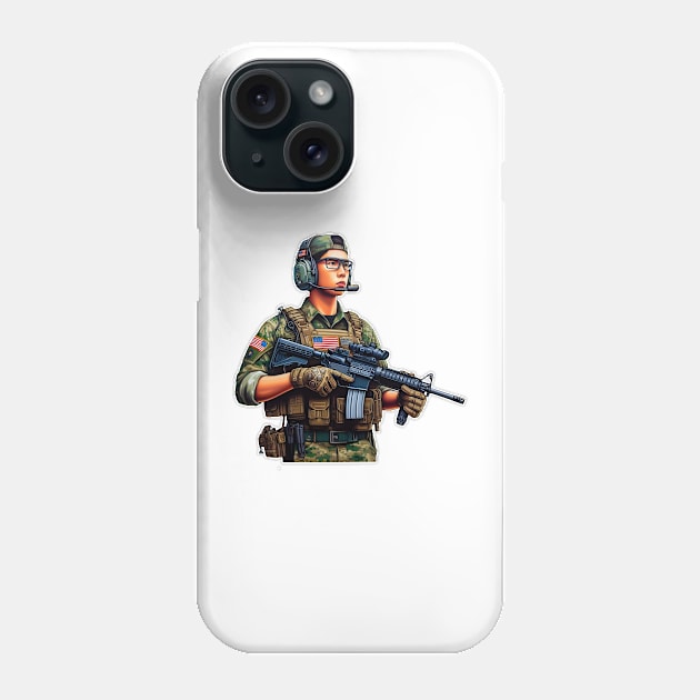 Tactical Man Phone Case by Rawlifegraphic