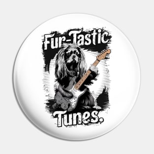 Rockin' Pup: Fur-Tastic Tunes Guitar Design Pin