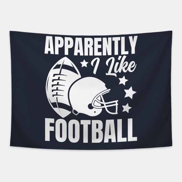 Apparently I Like Football Tapestry by AngelBeez29