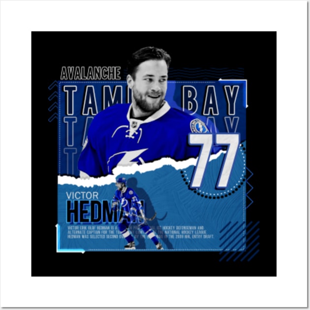 Victor Hedman Hockey Paper Poster Lightning 2 - Victor Hedman - Pin