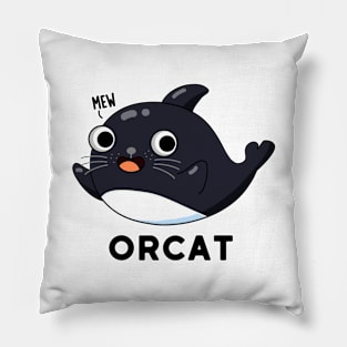 Orca Cute Cat Orca Whale Pun Pillow