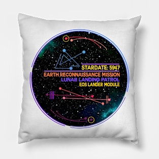 Lunar Landing Patrol Eos Lander Module Pillow