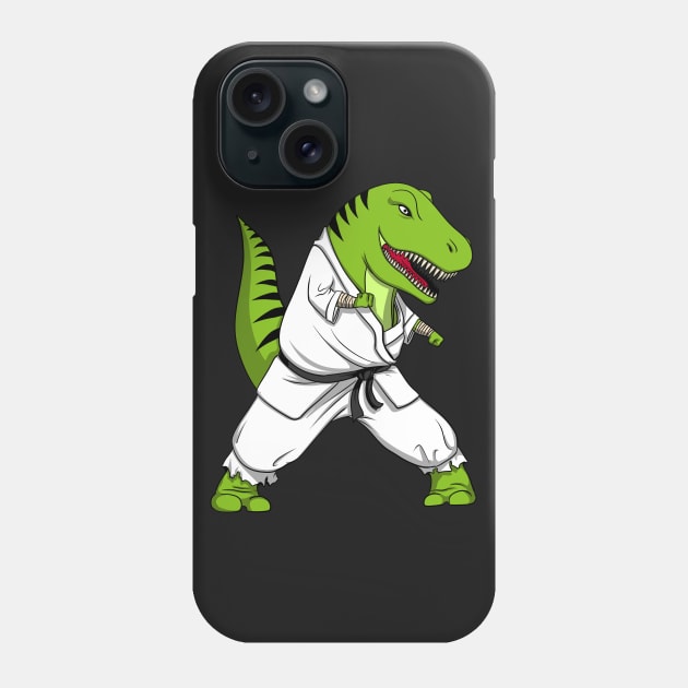 T-Rex Dinosaur Karate Phone Case by underheaven