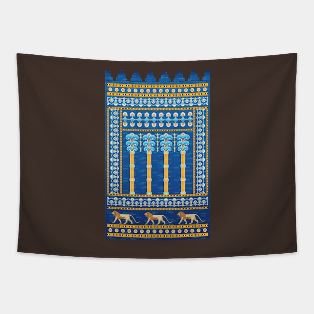 Ishtar Gate pattren Tapestry by Dingir ENKI