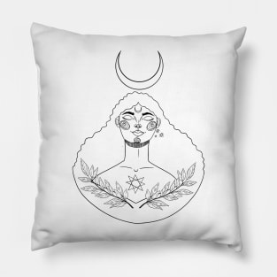 Woman of the Wild Moon Pillow