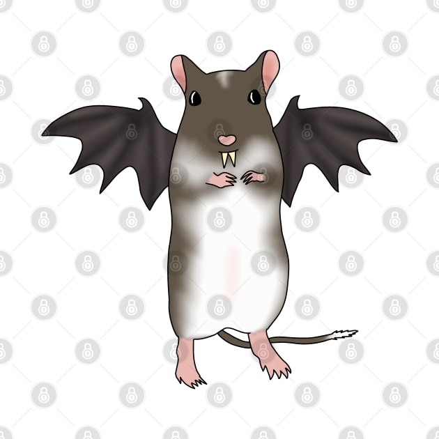 Cute vampire bat gerbil costume by Becky-Marie