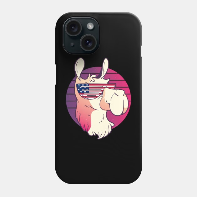 Llamerica funny llama funny alpaca america Phone Case by JayD World