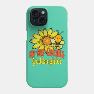 Unbelievable Goddaughter Sunflowers and Bees Phone Case