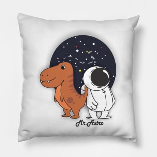 mr.astro and the dino Pillow