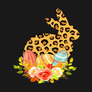 Leopard print bunny Easter T-Shirt