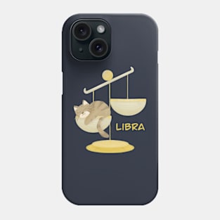 Libra cat zodiac sign Phone Case