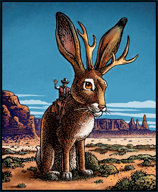 The Jackalope Kids T-Shirt by ChetArt