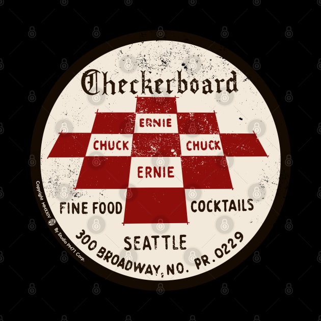 Vintage Ernie Steele's Checkerboard Lounge Seattle by StudioPM71