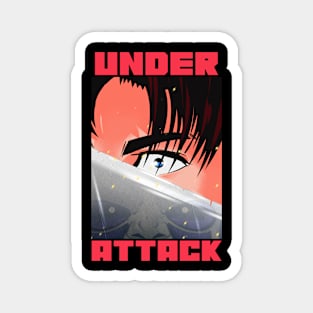 Under Attack Anime Tee Magnet