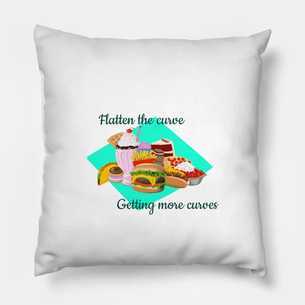 Flatten the curve, Getting more curves Pillow by MamaODea