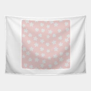 Spring Daisies Pattern - white on pink Tapestry