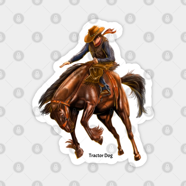 Bucking Bronco Magnet by tractordog