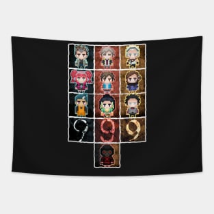 9 sprites 9 persons 9 pixels Tapestry